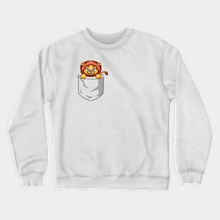 Cute Pocket lion Crewneck Sweatshirt